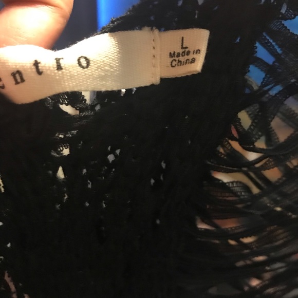 See thru black fringe dress - Picture 2 of 3